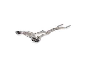 ES#4608987 - S-BM/T/25 - F93 Evolution Line Titanium Cat Back W/Carbon Tips - Improve your M8's exhaust tone with this top of the line titanium exhaust system featuring carbon fiber tips! - Akrapovic - BMW