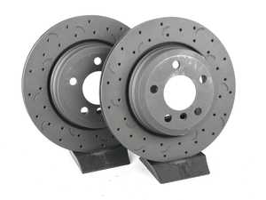 ES#3571211 - HTC4814 - rear Talon Cross Drilled & Slotted Brake Rotors - Pair (320x22) - (NO LONGER AVAILABLE) - Upgrade to a slotted / cross-drilled rotor for improved braking - Hawk - 
