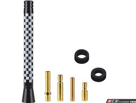 ES#4609160 - EP65 - Stubby Antenna - Checker (Universal) - Upgrade and get the sport stubby look - 107mm height - ECS - MINI