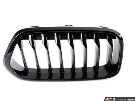 ES#4350317 - 51138080622 - High Gloss Black Kidney Grille - Right - For vehicles with individual high-gloss Shadow-Line option (S7M9A) - Genuine BMW - BMW