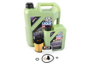 ES#4609297 - 2701800109ECSKT2 - Liqui Moly Molygen Oil Service Kit (5w-40) - With ECS Magnetic Drain Plug - Includes Hengst filter and Liqui Moly Molygen New Generation 229.5 Spec oil - Assembled By ECS - Mercedes Benz
