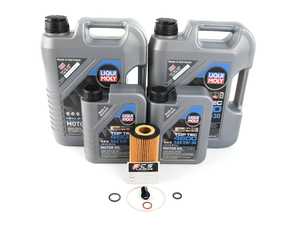 ES#4609295 - 6511800109ECSKT2 - Liqui Moly Top Tec 4600 Diesel Oil Service Kit - With ECS Magnetic Drain Plug (5w-30)  - Includes Hengst filter and Liqui Moly Top Tec 4600 229.5 Spec oil - Assembled By ECS - Mercedes Benz