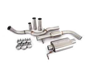 ES#4338307 - 013940LA05 -  MK4 Jetta GLI 1.8T Performance Catback Exhaust System - In-house engineered for VW MK4 enthusiasts! Featuring T304 SS Tig-welded 2.5" tubing, a center resonator and a straight-through perforated core muffler - ECS - Volkswagen