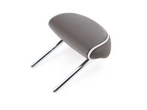 ES#2644144 - 52209808829 - Rear Headrest - Center Lounge Leather Coffee Leather Brown / White  - Mount to the center seat in the rear - Genuine MINI - MINI