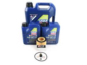ES#4476456 - N54OCILMKT98 - Liqui Moly Voll-Synthese Energy Oil Change Kit / Inspection I - Includes seven quarts of Liqui Moly Voll-Synthese Energy 0w-40 Synthetic Engine Oil, Hengst oil filter and ECS Magnetic drain plug - Assembled By ECS - BMW