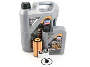 ES#4476239 - 06K115562KT9 - Oil Service Kit - Includes Liqui Moly Top Tec 6200 508.00/509.00 0w-20 oil, filter and drain plug for a complete oil service - Assembled By ECS - Audi