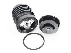 ES#4508853 - S15B - High Performance Stainless Steel Oil Filter - Black - Reusable Micronic Oil Filter with Machine Finished End Caps - K&P Engineering - Audi BMW Volkswagen