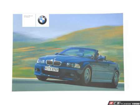 ES#12987 - 01410156854 - Owner's handbook M3 E46/C - Genuine BMW - BMW