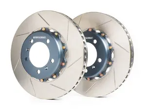 Rear 2-Piece Floating Slotted Rotors - Pair (350mm)