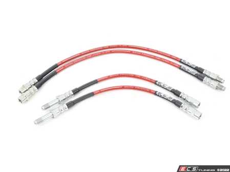 ES#4001199 - e393430kitnmKT - Exact-Fit Stainless Steel Brake Lines - Front and rear Kit - DOT-compliant kit to improve pedal feel in your vehicle. - ECS - BMW