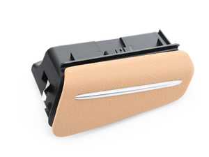 ES#1880836 - 970555462008ED - Porsche Panamera 970 Rear Door Ash Tray Assembly - Right - Leatherette beige with silver trim - Genuine Porsche - Porsche