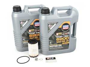 ES#3970110 - 9a719840500Kt3 - Liqui Moly Top Tec 6200 Oil Service Kit (0w-20) - Includes Hengst filter and Liqui Moly Top Tec 6200 A40 Spec oil - Assembled By ECS - Porsche
