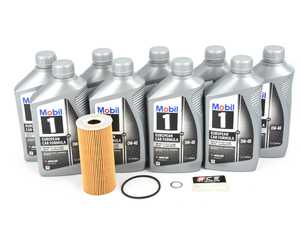 ES#3699173 - 9A110722400KT1 - Genuine Oil Service Kit (0w-40) - Includes Hengst filter and Genuine Mobil 1 A40 Spec Oil - Assembled By ECS - Porsche