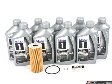 ES#3699173 - 9A110722400KT1 - Genuine Oil Service Kit (0w-40) - Includes Hengst filter and Genuine Mobil 1 A40 Spec Oil - Assembled By ECS - Porsche