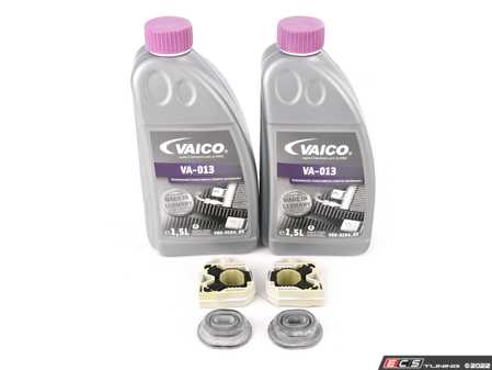 ES#3691175 - 1k0121367pktKT3 - Radiator Installation Kit - Upper and lower mounts plus 3 liters of G13 coolant - Assembled By ECS - Volkswagen