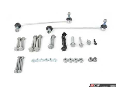 ES#3691501 - 1K0411303KT3 - Front Sway Bar Installation Kit - All of the necessary one-time use hardware for front sway bar installation featuring standard replacement front sway bar end links - Assembled By ECS - Volkswagen