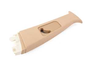 ES#111454 - 51437006847 - "B" Pillar Trim - Upper Left - (NO LONGER AVAILABLE) - Hellbeige/Light Beige, located center of vehicle, where upper seat belt mount attaches - Genuine BMW - 