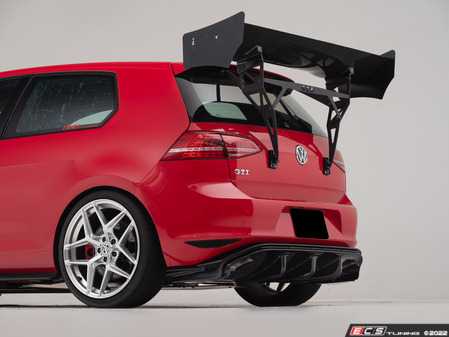 ES#4616085 - 014509laKT - MK7/MK7.5 GTI & Golf R Functional Aerodynamic Rear Wing Kit - Maximize rear tire contact with our in-house engineered, adjustable Carbon Fiber Rear Wing Package - ECS - Volkswagen