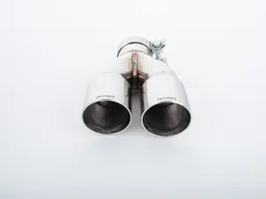 Turner Motorsport Double Wall Slash Cut Exhaust Tip - 2.5 Inlet - 3.0 OD - Stepped Left - Mirror