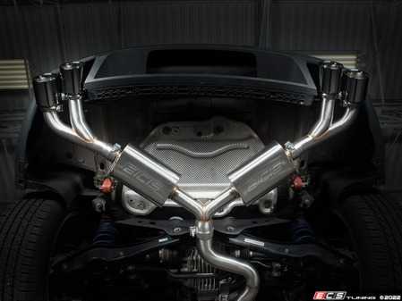 ES#4615583 - 018942LA01-02 - Tiguan MQB (Pre-facelift) 2.0T Catback Exhaust System - With Quad Exit Tips  - In-house engineered for VW Tiguan enthusiasts! Featuring T304 SS Tig-welded 3.0" tubing, dual straight-through 2.5" perforated core mufflers and quad exit 4.0" tips - ECS - Volkswagen