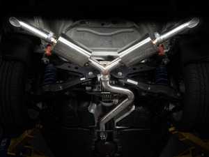 ES#4615582 - 018942la01-01KT - Tiguan MQB 2.0T Catback Exhaust System - With OE-Style Turndown Tailpipes - In-house engineered for VW Tiguan enthusiasts! Featuring T304 SS Tig-welded 3.0" tubing, dual straight-through 2.5" perforated core mufflers and turndown tips - ECS - Volkswagen