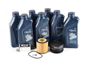 ES#4135656 - 83212365945KT11 - Ultimate Genuine BMW Oil Change Kit - with Turner Titanium Magnetic Drain Plug - Everything for an oil service with BMW Twin Power Turbo oil, Billet Aluminum Oil Filter Cap, and Turner Titanium Magnetic Oil Drain Plug! - Assembled By ECS - BMW