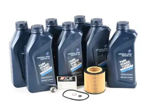Genuine BMW Oil Change Kit - with Turner Titanium Magnetic Drain Plug