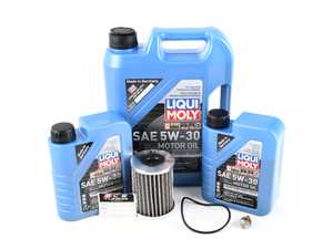 ES#4069276 - M50POCILMKT - Premium Oil Change Kit - Includes Liqui Moly oil, K&P reusaable oil filter and Turner Motorsport titanium magnetic oil drain plug. - Assembled By ECS - BMW
