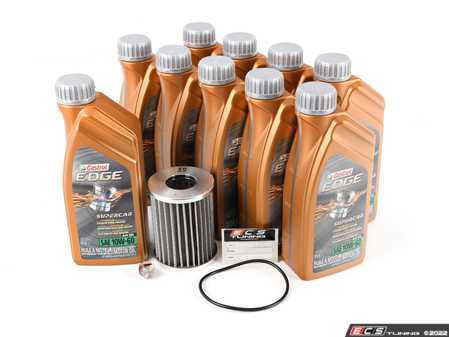ES#4069273 - M56PSVCKT - Premium Oil Genuine Kit - Includes Castrol TWS Edge Supercar oil, K&P reusable oil filter and Turner Motorsport titanium magnetic oil drain plug. - Assembled By ECS - BMW