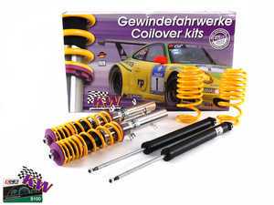 ES#2214947 - 10210005 - KW V1 Series Coilover Kit - Fixed Damping - Height adjustable from 1.4" to 2.3" (front) and 1.2" to 2.1" (rear) - KW Suspension - Audi Volkswagen