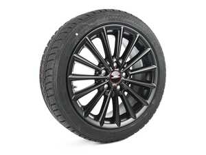 ES#3582647 - 36112461642 - 505 JCW MINI Multi Spoke Wheels 17" (5x112) Matte Black With Snow Tire - Priced Each - (NO LONGER AVAILABLE) - Multi spoke wheels featured with Winter Dunlop snow tire: Dunlop SP Winter Sport 4D ROF - Genuine MINI - 