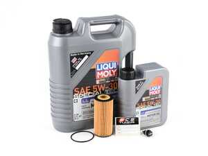 ES#4033476 - 22492KT - Liqui Moly Special Tec LL Oil Service Kit (5w-30) - With Magnetic Drain Plug - Includes Hengst oil filter and Liqui Moly Special Tec LL High Tech 5w-30 oil - Assembled By ECS - Volkswagen