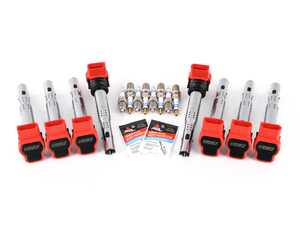 ES#4620048 - 06E905115GKT18 - Performance Ignition Service Kit - Includes eight red ECS Performance coil packs and eight Bosch spark plugs - Assembled By ECS - Audi
