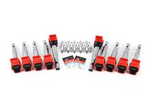 ES#4620052 - 06E905115GKT21 - Performance Ignition Service Kit - Includes ten ECS Performance red coil packs and ten Genuine spark plugs - Assembled By ECS - Audi