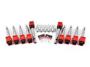 ES#4620051 - 06E905115GKT20 - Performance Ignition Service Kit - Includes ten ECS Performance red coil packs and ten NGK spark plugs - Assembled By ECS - Audi