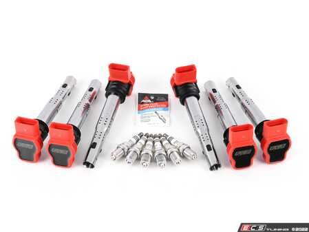 ES#4620046 - 06E905115GKT17 - Performance Ignition Service Kit - Includes six ECS Performance red coil packs and six NGK Iridium spark plugs - Assembled By ECS - Audi