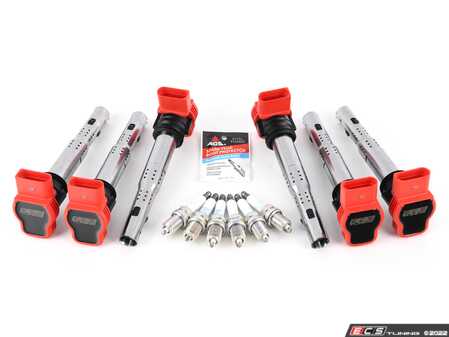 ES#4620041 - 06E905115GKT14 - Performance Ignition Service Kit - Includes five ECS Performance red coil packs and five Bosch spark plugs - Assembled By ECS - Volkswagen