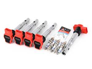 ES#4620044 - 06E905115GKT16 - Performance Ignition Service Kit - Includes six ECS Performance red coil packs and six NGK spark plugs - Assembled By ECS - Audi