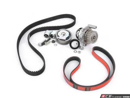 ES#4460992 - 06F198001WOAF2KT - Ultimate Timing Belt Kit - With Kevlar Accessory Belt - Includes all necessary hardware, engine seals, ECS Tuning Performance Water pump, and Kevlar Accessory Belt - Assembled By ECS - Audi Volkswagen