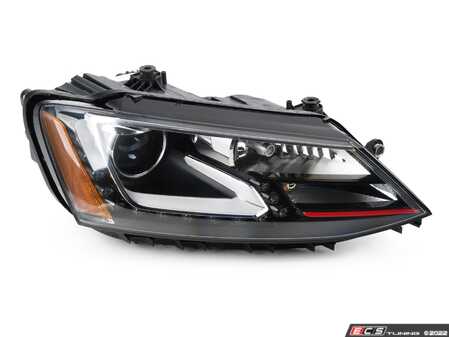 ES#2831435 - 5C7941752K - HID Headlight Assembly - Right - With LED DRLs and red stripe - Genuine Volkswagen Audi - Volkswagen