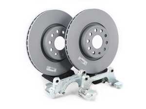 ES#2966783 - 3C0615125AKT3 - Front Brake Kit - Stage 1 - Plain Rotors (312x25) - Upgrade your stopping power with larger diameter rotors - Assembled By ECS - Audi