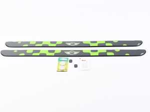 ES#2721082 - 51472357727 - Illuminated Vivid Green Door Sill Kit - Complete door sill kit with illuminated vivid green theme - Genuine MINI - MINI