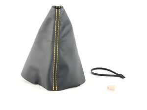ES#3178017 - 5234-1K-505 - BFI Manual Leather Shift Boot - Yellow Stitching - Compliment your BFI shift knob with a custom shift boot made from the finest materials available - Black Forest Industries - Volkswagen