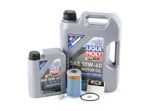 ES#2973194 - M102983OILCHGKT2 - Liqui Moly MoS2 Anti Friction Oil Service Kit (10w-40) - Includes Hengst filter and Liqui Moly MoS2 Anti Friction 229.5 Spec oil - Assembled By ECS - Mercedes Benz