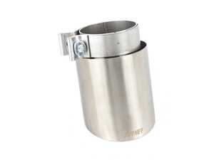 ES#4464688 - 026374TMS02-12 - Turner 4" Universal Double Wall Exhaust Tip W/ Brushed Stainless Finish  - Stainless Steel exhaust tip featuring a 3" Inlet & a 4.0", Slant Cut Outlet - Turner Motorsport - BMW