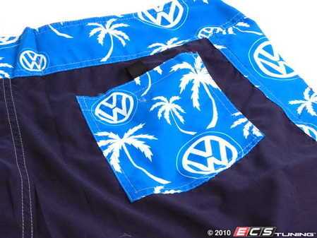 ES#2202434 - 11599S - Surfs Up Board Shorts - Small - (NO LONGER AVAILABLE) - Show off your Volkswagen style in the water  - DriverGear - 