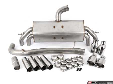 ES#2918082 - SSXAU542kt - Cat-Back Exhaust System - Non-Resonated - Race Version - 3" stainless steel with quad 100mm polished tips with valve delete module set - Milltek Sport - Audi