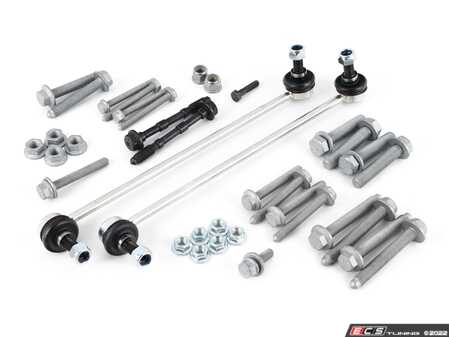 ES#2776751 - 1K0411303KT1 - Front Sway Bar Installation Kit - With standard front sway bar end links - All of the necessary one-time use hardware for front sway bar installation - Assembled By ECS - Volkswagen
