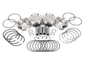 ES#4423031 - 329248 - JE Performance Forged Piston Set - Includes rings, wire locks, and 21mm wrist pins - 83.0mm bore (0.5mm overbore), 92.8mm stroke (stock) - JE Piston - Audi Volkswagen
