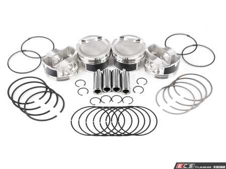 ES#4423031 - 329248 - JE Performance Forged Piston Set - Includes rings, wire locks, and 21mm wrist pins - 83.0mm bore (0.5mm overbore), 92.8mm stroke (stock) - JE Piston - Audi Volkswagen